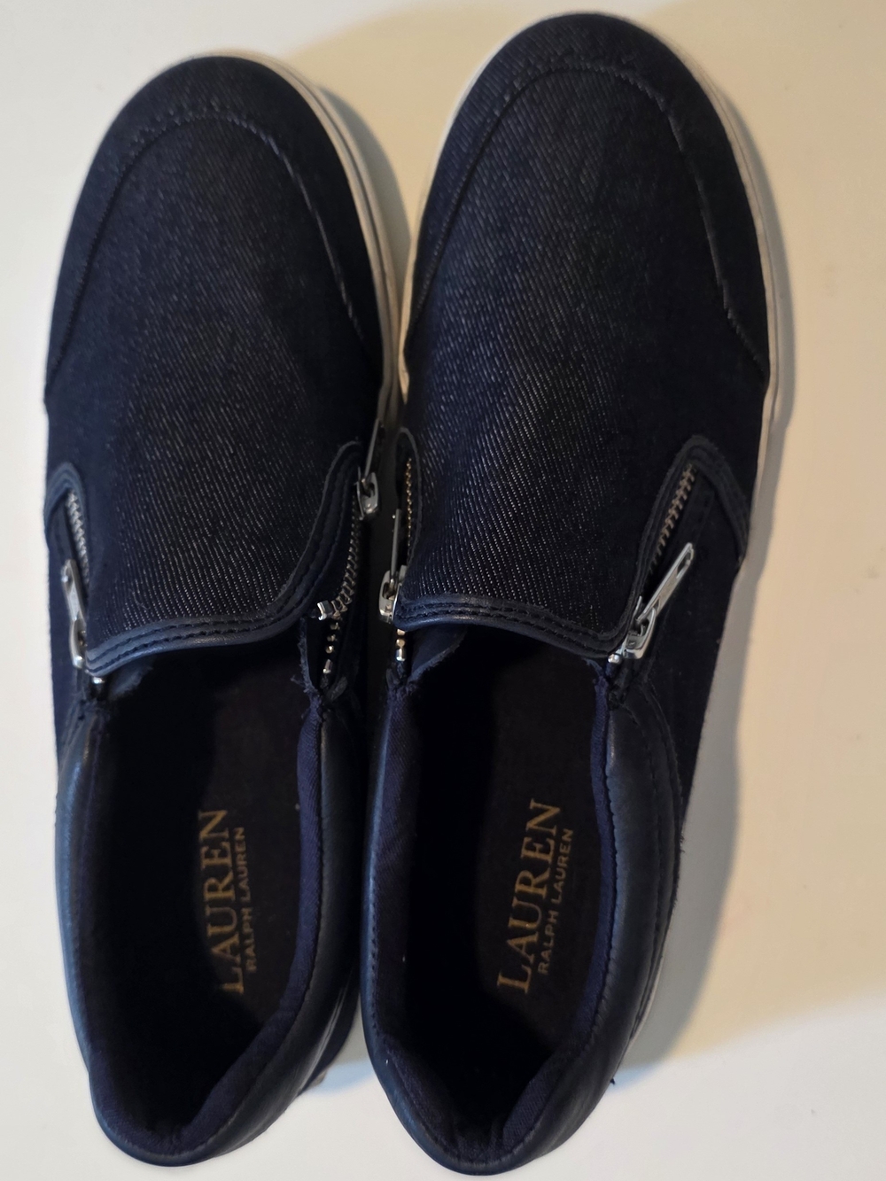 Lauren Ralph Lauren Men’s Navy Slip-On Sneakers